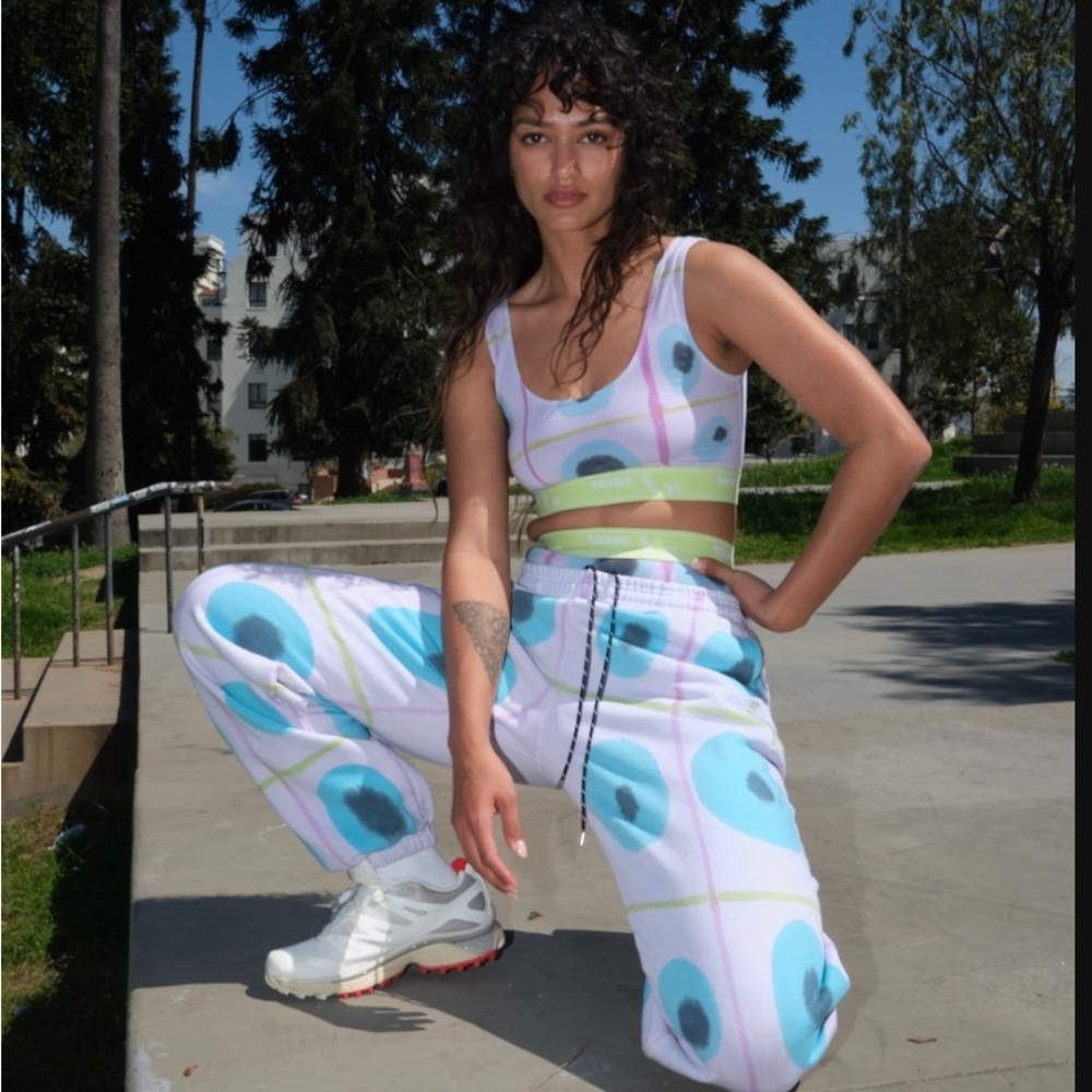 Abstract Eye hand painted Sweatpants